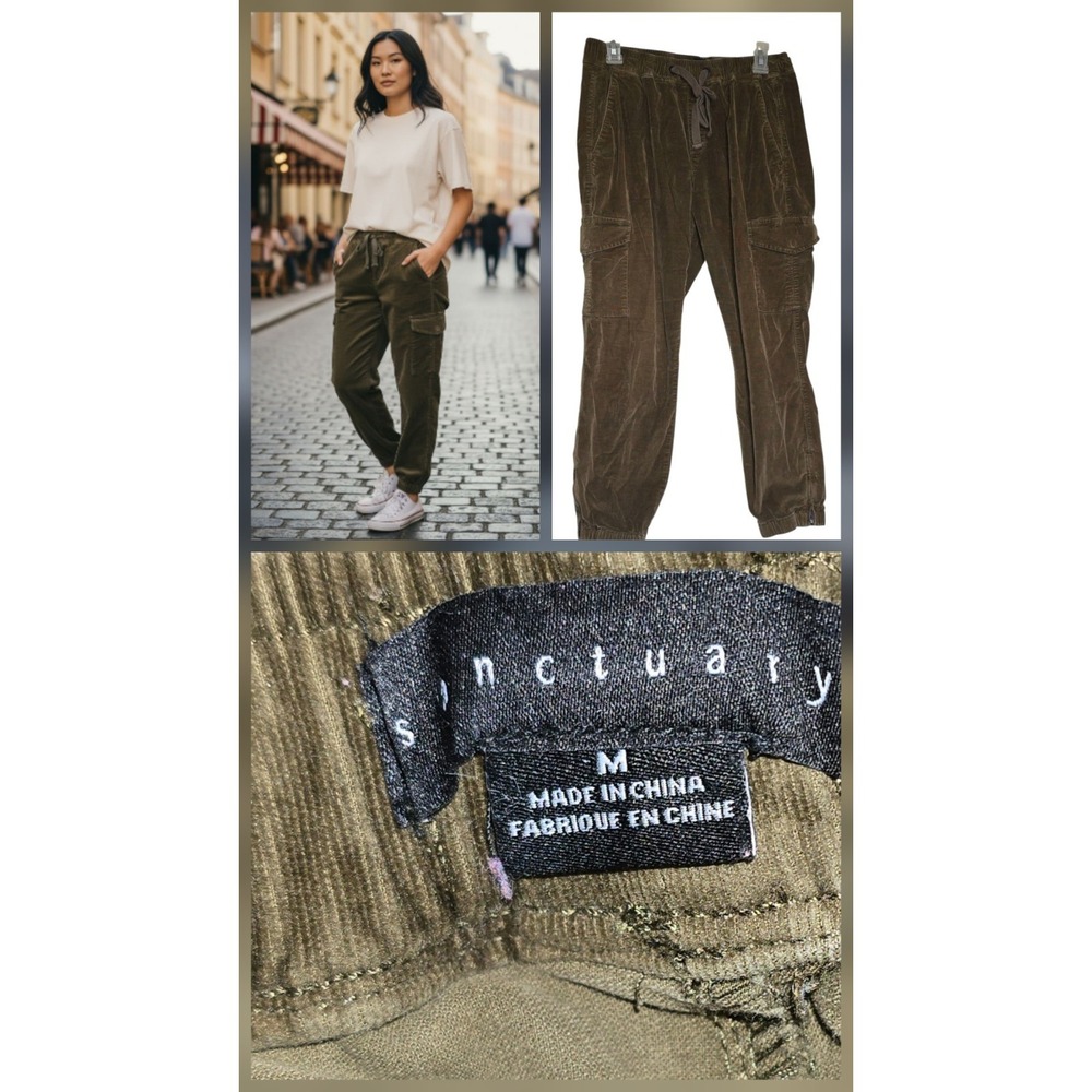 Social Standard by Sanctuary Cargo Jogger Pants Womens Size M 30x26 Velvet Green